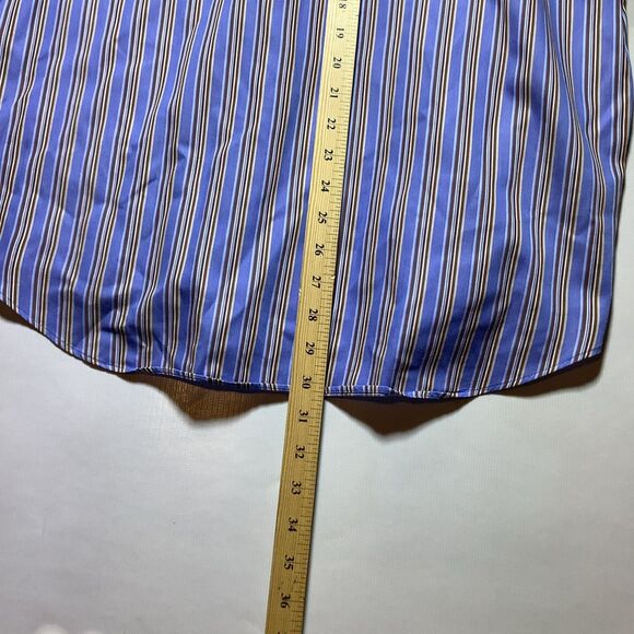 Bugatchi Uomo Men’s  Dress Shirt, Flip Cuff Blue Large - Picture 7 of 9